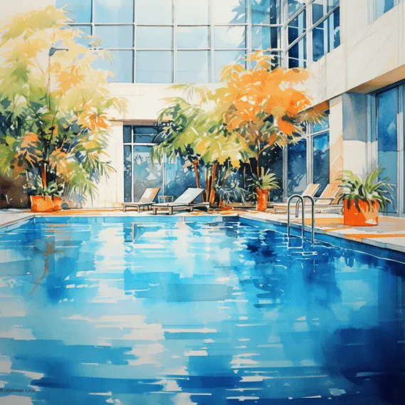 Piscine d'une maison d'architecte